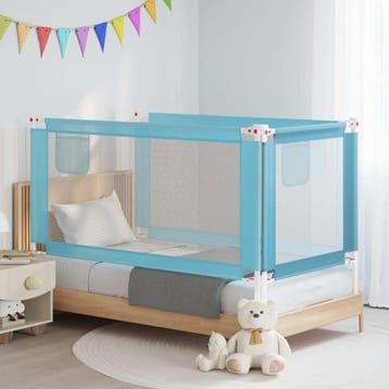 vidaXL Bedhekje peuter 160x25 cm stof blauw, Verzenden, Nieuw