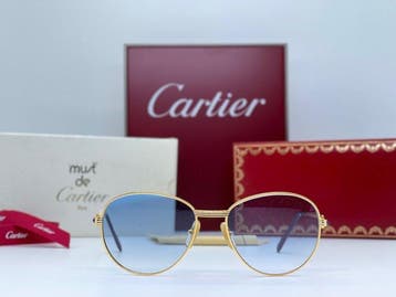 Cartier - S Saphir Vintage Gold Planted 24k - Lunettes de, Nieuw