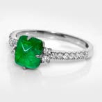 Sans prix de réserve - Bague - 14 carats IGI 1,36 ct vert,, Nieuw