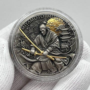 Niue. 5 Dollars 2025 – Miyamoto Musashi – 2 oz Silver coin –