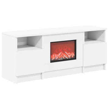 vidaXL Elektrische haard Wit 98 x 28,5 x 40,5 cm Bewerkt, Verzenden, Nieuw