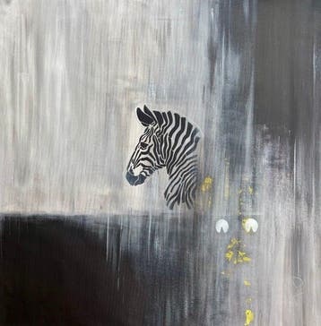 Luca Domiro - Echoes of the Plains (Zebra) - Large Original
