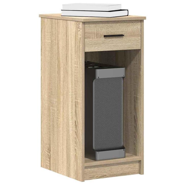 vidaXL Computertorenstandaard met lade 35x45x77 cm sonoma, Huis en Inrichting, Bureaus, Nieuw, Verzenden