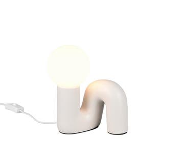 Trio QUINN tafellamp | G9 Fitting | warm grijs met wit | 16,, Verzenden, Nieuw