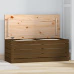 vidaXL Opbergbox honingbruin 89x36,5x33 cm massief, Verzenden