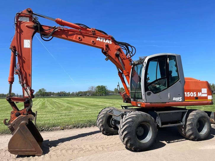Veiling: Wielgraafmachine Atlas 1505 Diesel 2004, Zakelijke goederen, Machines en Bouw | Kranen en Graafmachines, Ophalen