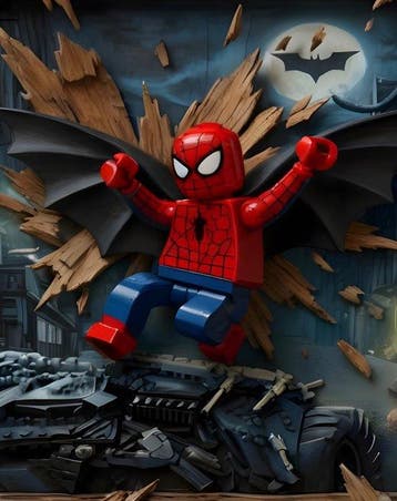 daveY - The Dark Web Knight – Spider-Man & Batman Mashup –, Nieuw