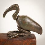 Oude Egypte, late periode brons & hout Beeld van een ibis,