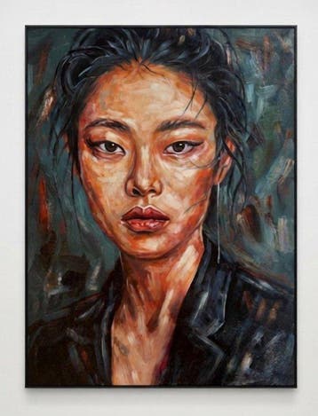 Nguyn V.L (1993) - Regard Embrasé 80 60 cm - No Reserve, Antiek en Kunst