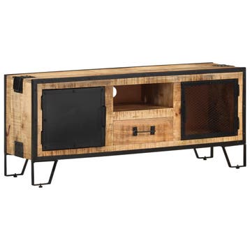 vidaXL Tv-meubel 110x31x46 cm ruw mangohout, Verzenden, Nieuw