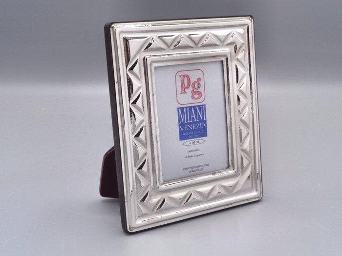 PG-Miani Argenteria - Fotolijst - .925 zilver - Driehoeken, Antiek en Kunst, Antiek | Zilver en Goud