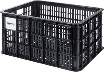 Basil fietskrat MIK L, 40L, gerecycled kunststof, black, Fietsen en Brommers, Verzenden, Zo goed als nieuw, Fietskrat, Basil