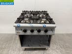 RVS Combisteel 4 Pits Gasfornuis 80 cm GAS Horeca, Zakelijke goederen, Ophalen of Verzenden, Nieuw in verpakking