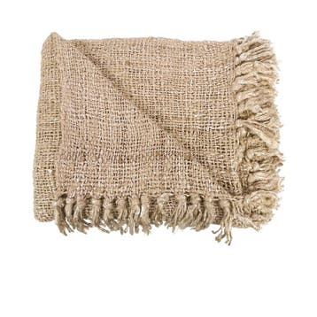 Bazar Bizar De Sil Vous Plaid - Beige - Kleed - Ongebruikt, Huis en Inrichting, Verzenden, Zo goed als nieuw, Bruin