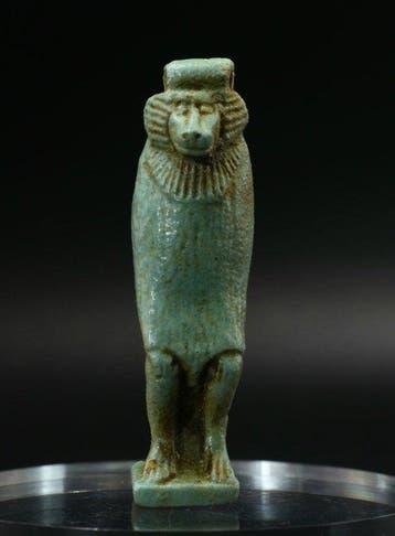 Oud-Egyptisch Grote baviaanamulet van God Thoth - 54 mm