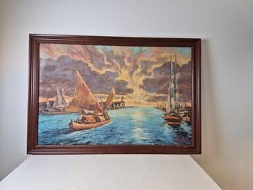 Sujatno Kompoel (1912-1987) - Boten op het meer