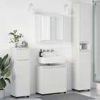 vidaXL Badkamermeubel Set met lade met plank 4 pcs Wit, Verzenden, Nieuw