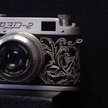 FED -2 Rare custom hand engraved 35 mm camera Meetzoeker, Nieuw