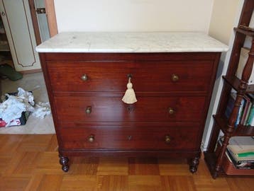 Commode - Walnoot - Tardo Impero L. Filippo, Antiek en Kunst