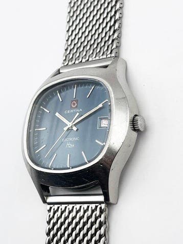 Certina - Electronic Hz4 | Rare Blue Dial | Original Box -, Handtassen en Accessoires, Horloges | Heren, Nieuw