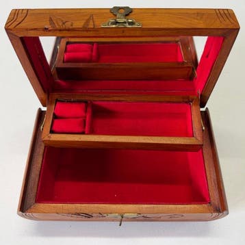 Armoire (2) - Bois, miroir - Coffrets à bijoux