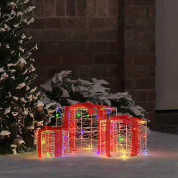 vidaXL 3 st 60 LEDs Multikleur 20 x 20 x 20 cm Acryl, Hobby en Vrije tijd, Verzenden, Nieuw