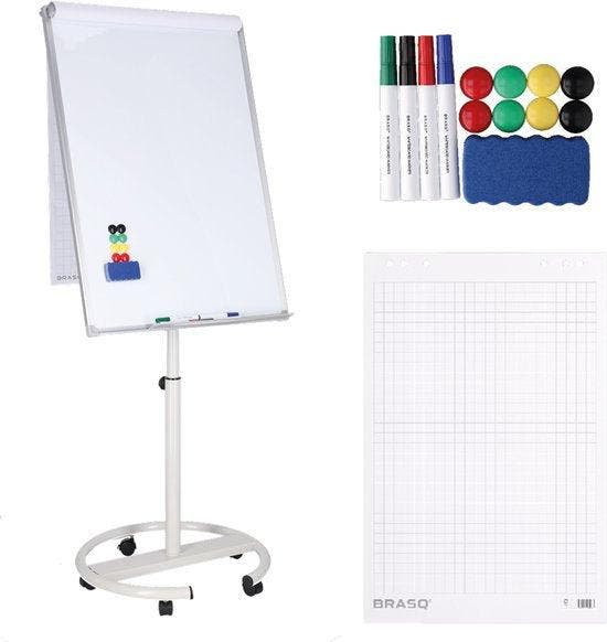 2dekans | BRASQ Flipover Verrijdbaar Deluxe - 70x100 cm -, Huis en Inrichting, Woonaccessoires | Memoborden, Ophalen of Verzenden