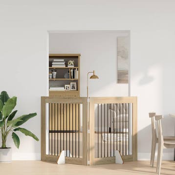 vidaXL Opvouwbaar hondenhekje met standaards 2 st Sonoma, Animaux & Accessoires, Verzenden