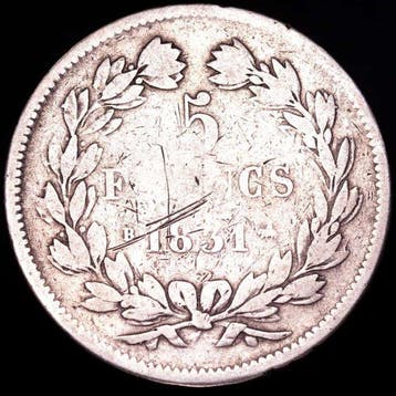 France. Louis Philippe I. 5 Francs 1831-B, Rouen (Sans prix