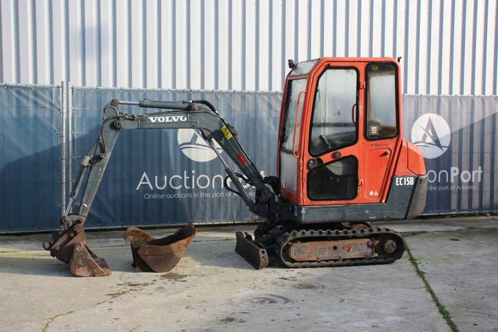 Veiling: Minigraver Volvo EC15B XTV Diesel 11kW 2006, Zakelijke goederen, Machines en Bouw | Kranen en Graafmachines, Ophalen