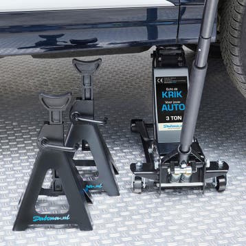 Datona Autokrik laag model 3 ton met twee hoge assteunen -, Auto diversen, Krikken, Ophalen of Verzenden, Nieuw