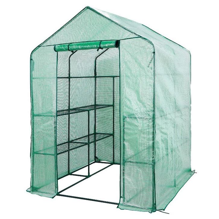 Lendo Online Tuinkas met Folie 143×143×195 cm PE Staal, Tuin en Terras, Kassen, Nieuw, Verzenden