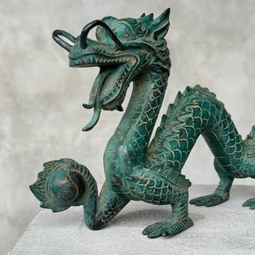 sculptuur, NO RESERVE PRICE - Chinese Dragon Sculpture - 12