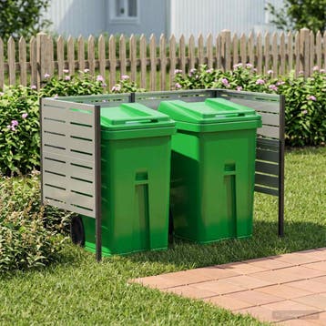 vidaXL Vuilnisbak Scherm 167 x 85 x 113 cm Roestvrij staal, Tuin en Terras, Verzenden, Nieuw
