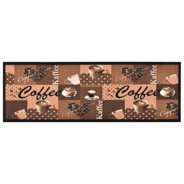 vidaXL Keukenmat wasbaar Coffee 60x180 cm bruin, Verzenden