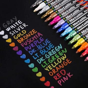 Viltstift Metalic marker watervast Lila 3 mm per stuk