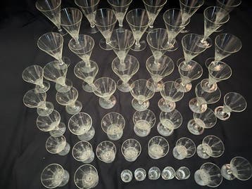 Drinkservies (53) - Glas - Glasservies Art Deco, Antiek en Kunst