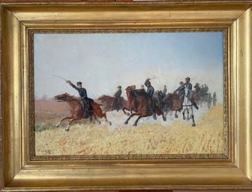 Louis-Ferdinand Malespina (1874-1940) - Charge de cavalerie, Antiquités & Art