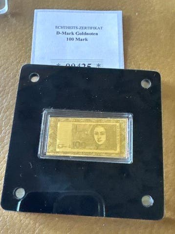 Duitsland. Gold bar 100 Deutsche Mark - 1/200 oz (.999) mit