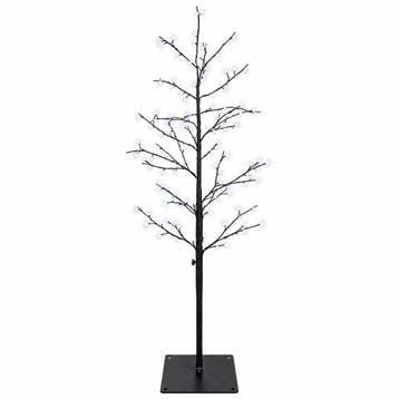 vidaXL Micro berken kerstboom Zwart 120 cm Staal 279 LEDs, Verzenden