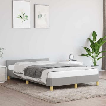 vidaXL Bedframe zonder matras 120x200 cm stof lichtgrijs, Verzenden