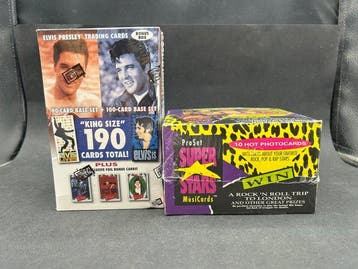 Bandai Lotto 2 Box Card Elvis Presley King Size e ProSet, Nieuw