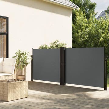 vidaXL Windscherm uittrekbaar 140x1200 cm antracietkleurig, Verzenden