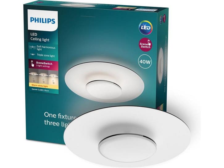 Philips Garnet - Plafondlamp - SceneSwitch LED - Zwart, Huis en Inrichting, Lampen | Hanglampen, Nieuw, Verzenden