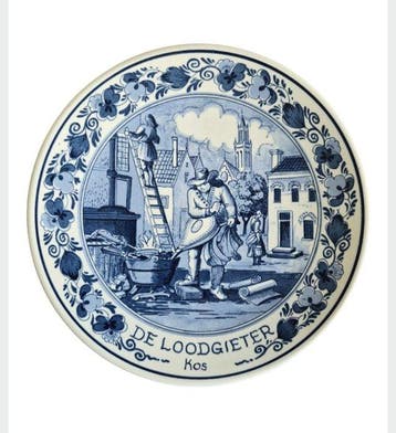 Royal Goedewaagen Blue Delft - Wandbord (2) - Keramiek, Antiek en Kunst