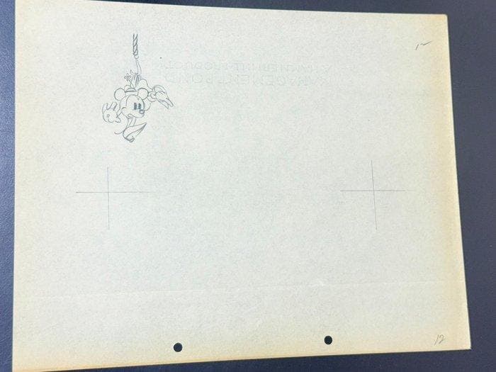 Walt Disney - Minnie Mouse-animatietekening - Building a, Verzamelen, Disney
