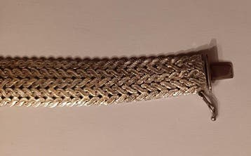Armband - 18 karaat Witgoud Saffier, Handtassen en Accessoires, Nieuw
