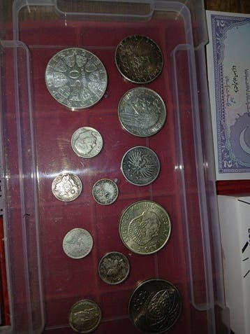 Wereld. Collection of coins and banknotes incl. replicas