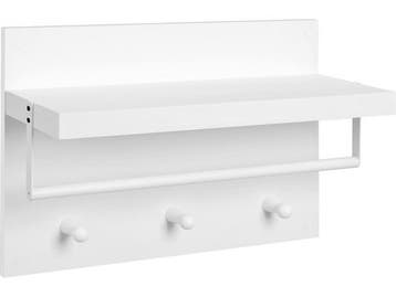 Veiling - iBella Living wandkapstok wit met haakjes, Huis en Inrichting, Woonaccessoires | Kapstokken, Nieuw