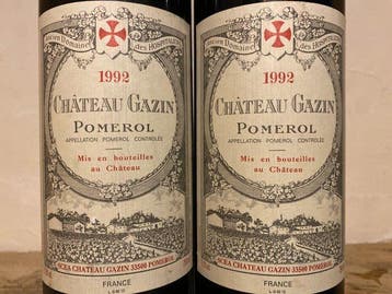 1992 Château Gazin - Pomerol - 2 Flessen (0.75 liter)